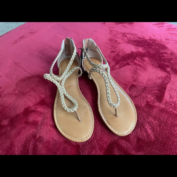 Express Gold Strap Sandals (7) - Picture 4 of 9
